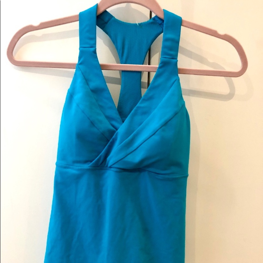V Neck Lululemon Teal Tank Top